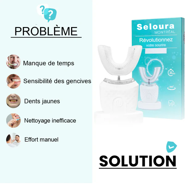 Brosse Seloura Montréal — Nettoyage digne d’un dentiste en 30 secondes, mains libres